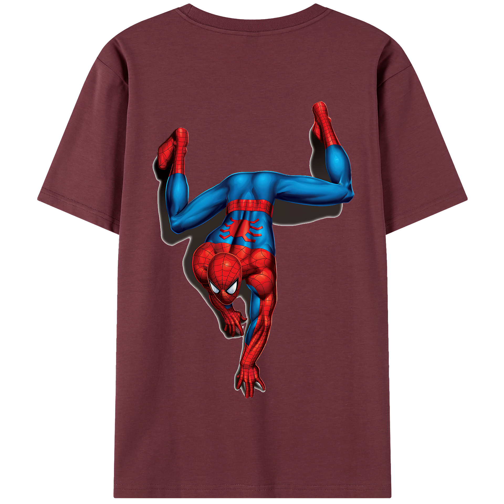（画像用） Spider Man スパイダーマン 綿100％半袖Tシャツ（背面プリント）